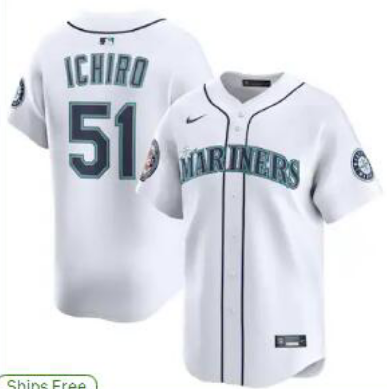 Men Seattle Mariners #51 Ichiro white MLB 2025 Nike jersey 001->seattle mariners->MLB Jersey